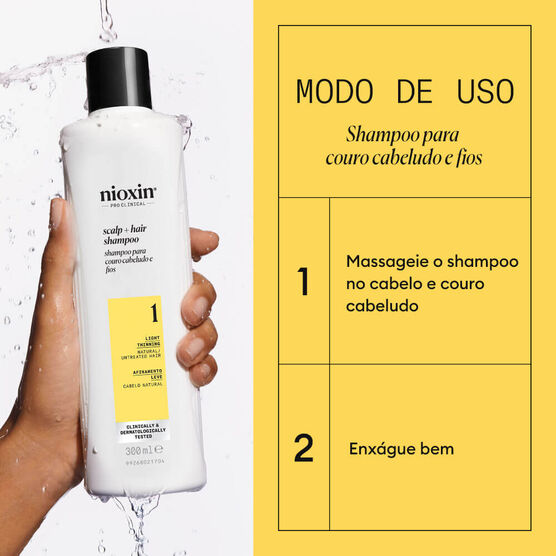 Shampoo para Cabelos Naturais Sistema 1 Nioxin